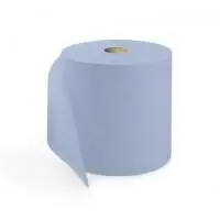 Протирочная бумага Belux Pro, синяя, 2сл., 200 м, с центральной вытяжкой, 22*30, d 6см, соты, W2 Синий - фото