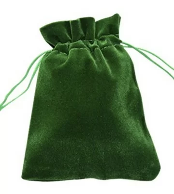 Мешки бархатные зеленые 15*17см Зеленый - фото