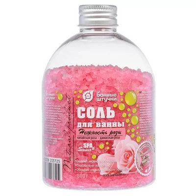 Соль для ванны "Нежность розы" "Банные штучки", 500 гр Розовый - фото