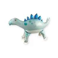 Шар фольга 3D (38"/97см) К ФИГУРА AIR Каталка Динозавр голубой 1 шт (надув воздухом) Голубой - фото
