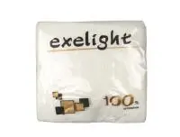 Салфетки бум.1/80  "Exelight" 1 сл, белые (с тиснением) (20) Белый - фото
