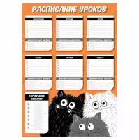 Расписание уроков ТРИ КОТА  /А3  - фото
