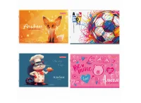 Альбом д/рис. А4 24л., скоба, обложка офсет, ПИФАГОР, 203х288мм, МИКС-1, 107105  - фото