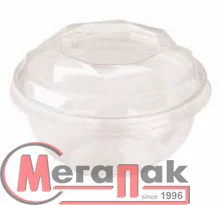 ТЦ10шт Комплект: Креманка КД-117дно + крышка КД-117 прозр Прозрачный - фото