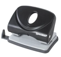 Дырокол BRAUBERG "SUPER", до 20 листов, черный, 272742 Черный - фото