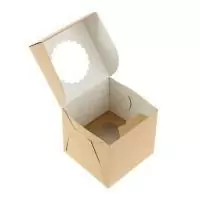 Коробка картонная для маффинов 1шт ECO MUF 1, 5 шт Коричневый - фото