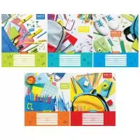 Тетрадь 24л., клетка ArtSpace "Школьный. School trends", эконом  - фото