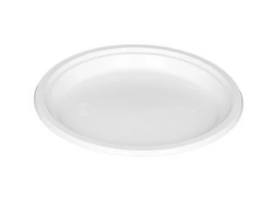 Тарелка 1-секционная ЭКО d18 см, 50 шт Белый - фото