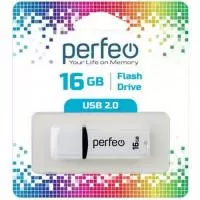 Карта памяти Perfeo USB 16GB C02/С07 White PF-C02W016  - фото