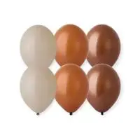 Шар латексный BELBAL (14''/36см) В 105 Пастель ассорти Кофейное 12шт (1) Коричневый - фото