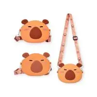 Сумочка детская "Капибара" 13х10х3 см, 00-6250 Коричневый - фото