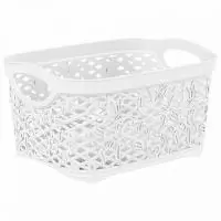 Корзинка для хранения Keeplex Fiori с ручками 3,3л 23,6х17,6х12,6см белое облако, арт. KL401110048 Белый - фото