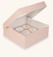 Коробка д/маффинов 9 шт OSQ MUF 9 250*250*100 (25/100) Коричневый - фото