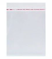 Пакет с клеевым клапаном 15*32+4 1/100 25мк, БОПП Прозрачный - фото