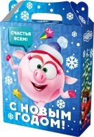 Новог.коробка "Домик "Смешарики" ЛИЦЕНЗИЯ до 600 гр Разноцветный - фото