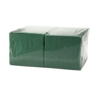 Салфетки бумажные Биг Пак 24*24см, 1-сл, зеленые, 400л Зеленый - фото