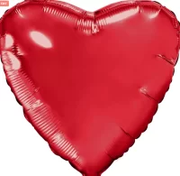 Шар (19''/48 см) Сердце, Красный, 1 шт., 758083 (250) Красный - фото