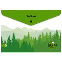 Папка-конверт на кнопке Berlingo "Green Series", 180мкм, с рисунком  - фото