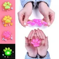 Игрушка - Антистресс "Жемчужная кошачья лапа" со светом, 00-5330 Разноцветный - фото