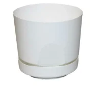 Кашпо "Тренд" (0,8л.) Цв. Белый, (Арт. КШ-4160) Белый - фото