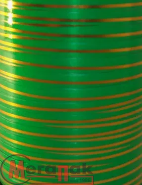 Лента цв. c з/п 0,5см*1,5м  LN581G зеленая Зеленый - фото