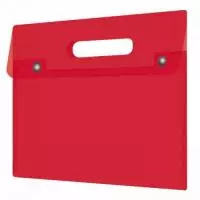 Папка для документов пластиковая, красная Красный - фото
