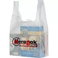 Майка-пакет 43*10*80см 22мк с логотипом "Мегапак", 50 шт Белый - фото