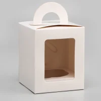 Упаковка под один капкейк, белая, 9,2 х 9,2 х 11,1 см арт. 7904607 Белый - фото
