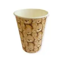 Стакан бумажный 350мл для горячего Мишки D90 5 штук  - фото