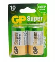 Элемент питания GP 13A-2CR2 (20/160) Super Alkalkine,LR20,BL2 блистер 2 шт. (13AA21-2CRSBC2 20/160)  - фото