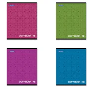 Тетрадь А5 48л. BRAUBERG скоба, клетка, обложка картон, МОНОХРОМ2, 402043 Разноцветный - фото