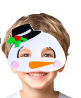 Маска карнавальная "Снеговик" фетр 5048553  - фото