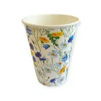 Стакан бумажный 350мл для горячего Летний луг D80 50шт  - фото