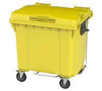 Бак для мусора 1100л с крышкой (20.807.1.40.PE;21.056.40.PE) 24.C19  Желтый - фото