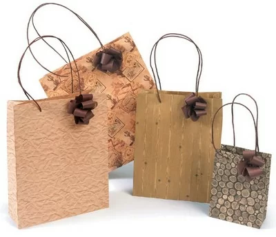 Пакет бумажный MPLUS REAL MOOD 270x120x350 /PAP-Pa10 nastro Paper  mm 35 mm 95 n.8 pet MARRONE 16282771060 1628/60 1шт  - фото