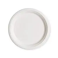 Тарелка эко круглая d26 1/50, Р103 Белый - фото