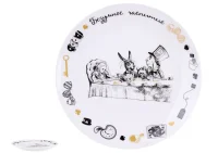 Тарелка десертная 19см ф.круг п/уп Безумное чаепитие NB204P Белый - фото