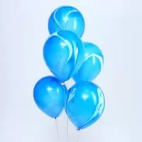 Шар латексный 12" «Агат синий», набор 5 шт.Leti 15 см х 10 см х 1 см 7338114 (1000)  - фото