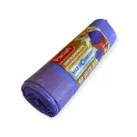 Мешки д/мусора 60л в рул. 10шт с завяз. фиол ПНД Paclan Aroma Фиолетовый - фото