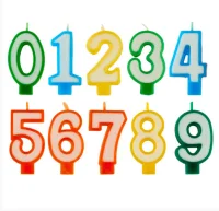 Свеча "Цифра 3"/32 два цвета арт. С-00-92  - фото