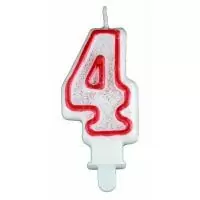 Свеча цифра 4 (62-44)  - фото