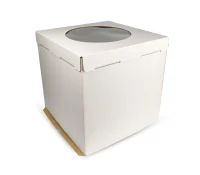 Коробка д/тортов с крышкой и окном ForG COMFORT WW 300*300*300 S*20 белая Белый - фото