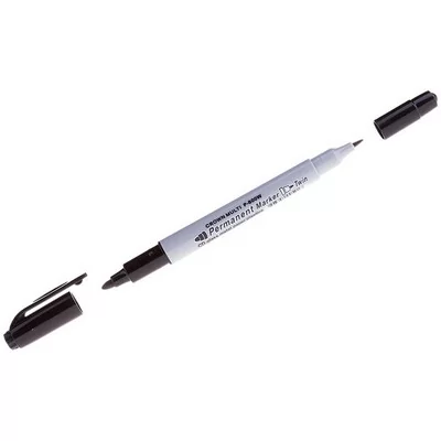 Маркер перманентный двухсторонний Crown "Multi Marker Twin" черный, пулевидный, 2мм/1мм P-800W, 151553 Маркер перманентный двухсторонний Crown "Multi Marker Twin" черный, пулевидный, 2мм/1мм P-800W, 151553  - фото