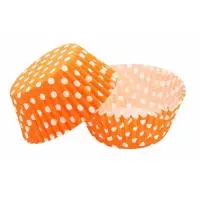 Набор бумажных форм для конфет  Д50 Н40 оранж в горошек BC1557OD 1/100 Оранжевый - фото