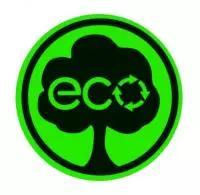 Этикетка Круг d39 (1/100) Знак ECO с деревом зеленая Зеленый - фото