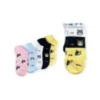 Носки женские TURKAN кор. котики, арт. 62048 Микс - фото