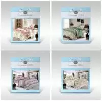 Комплект постельного белья "Седьмое небо" сатин 100% х/б 1,5-спальный  - фото