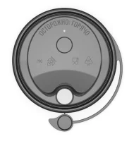 Крышка д/стакана Р90 черная с заглушкой 1/50  Черный - фото