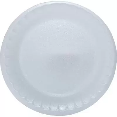 Тарелка 1-секционная из пенополистирола, 100 шт  - фото