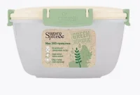 Контейнер для продуктов Green Republic герметичный 1л квадратный, лён SE2243GR (17)  - фото